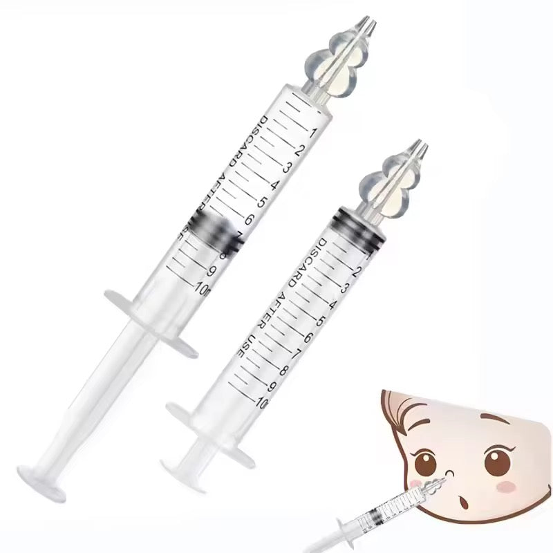 seringue nasale bebe avec embout en silicone doux pour rinçage de sinus