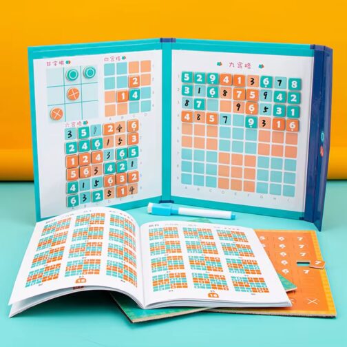Livre magnetique jeu éducatif en bois apprentissage de la fraction