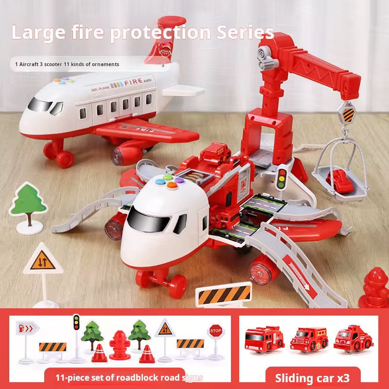 Avion Transporteur & Circuit de Police – L’ultime station de jeu pour petits héros !