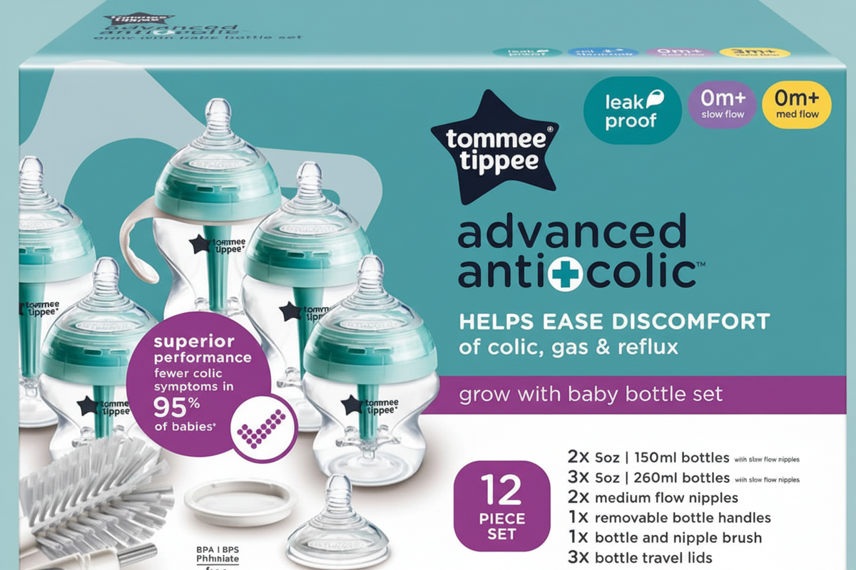 Tommee Tippee Advanced Anti-Colic – Coffret Biberons Évolutif 12 Pièces