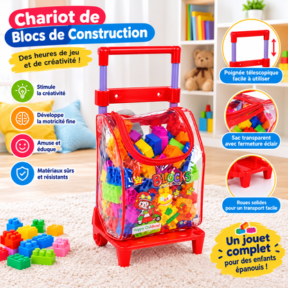 petit  sac Chariot de Blocs de Construction pour Enfants – Jeu Éducatif et Créatif
