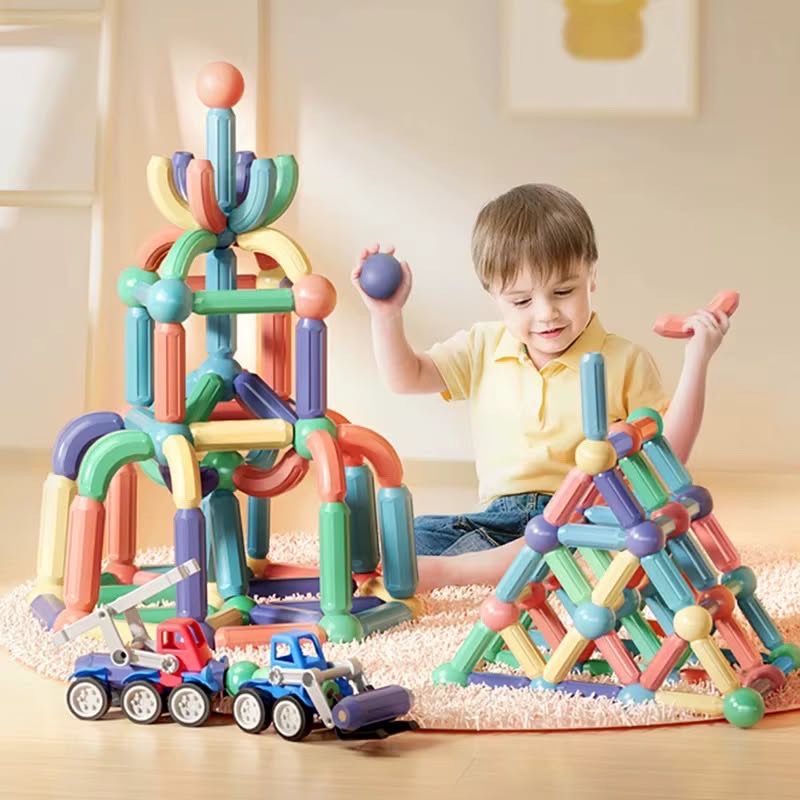 Jeu de Construction Magnétique pour Enfant – Créativité & Imagination