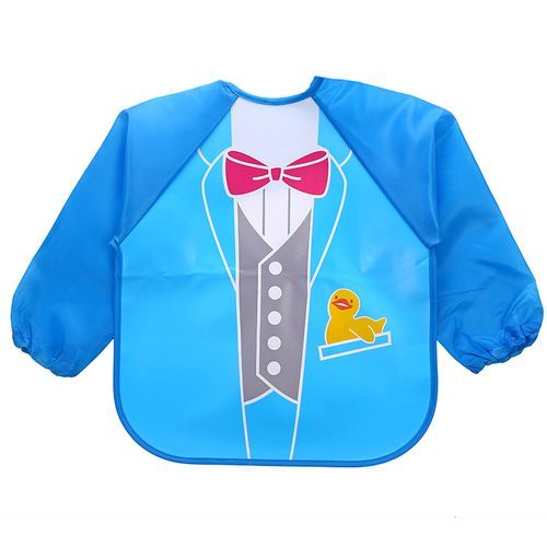 Bavoir Bébé Imperméable à Manches Longues – Protection Complète & Motifs Colorés
