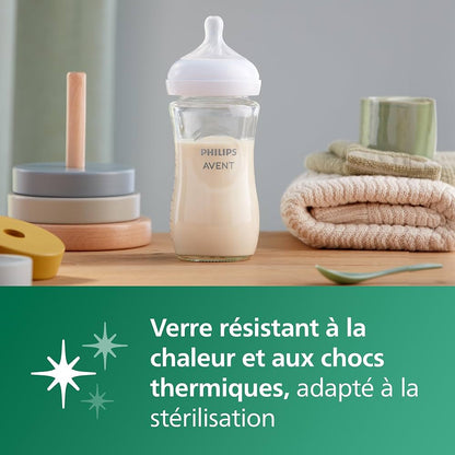 Philips Avent – Coffret Naissance Verre Natural Response – Kit Nouveau-Né – Verre Pur –Sans BPA