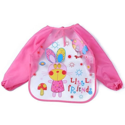 Bavoir Bébé Imperméable à Manches Longues – Protection Complète & Motifs Colorés