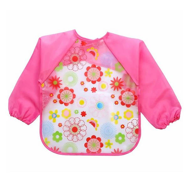 Bavoir Bébé Imperméable à Manches Longues – Protection Complète & Motifs Colorés
