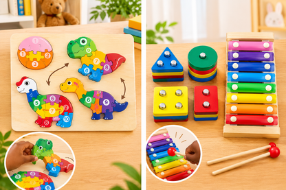 Jeu éducatif montessori 3 pièces – Dès 1 ans