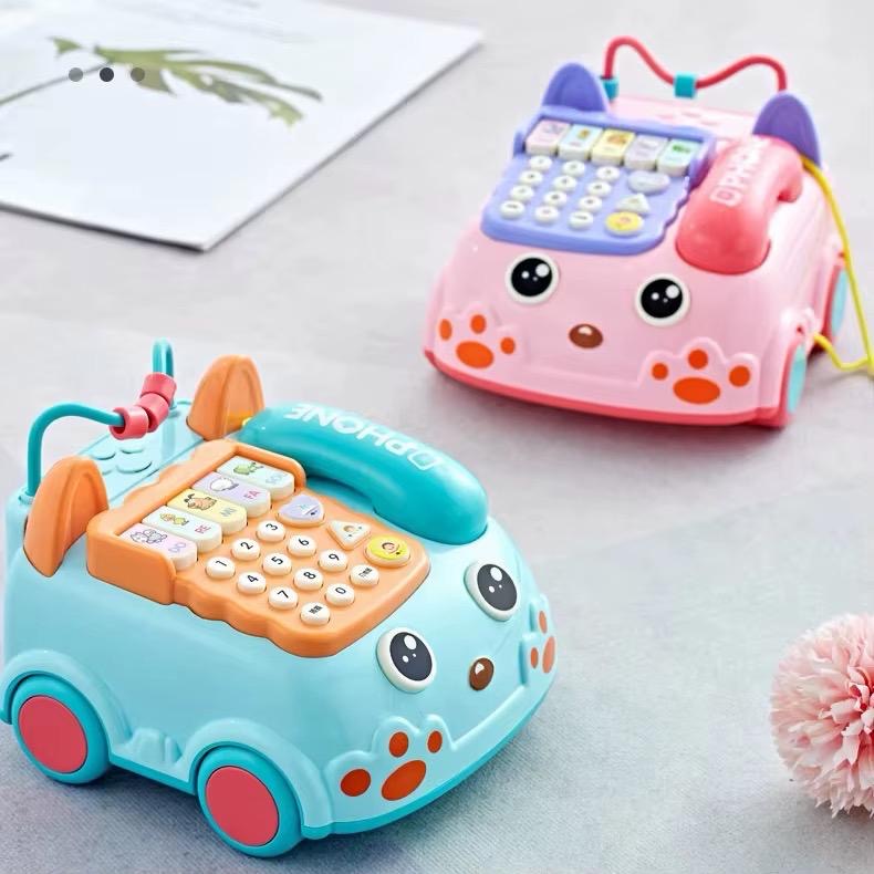 Téléphone Jouet Éducatif pour Bébé avec Musique et Lumières – Voiture Téléphone Interactif