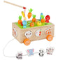 jouets éducatifs blocs de construction en bois us de traction en bois classique Apprentissage Numéro Forme Puzzle de 1 à 4 ans
