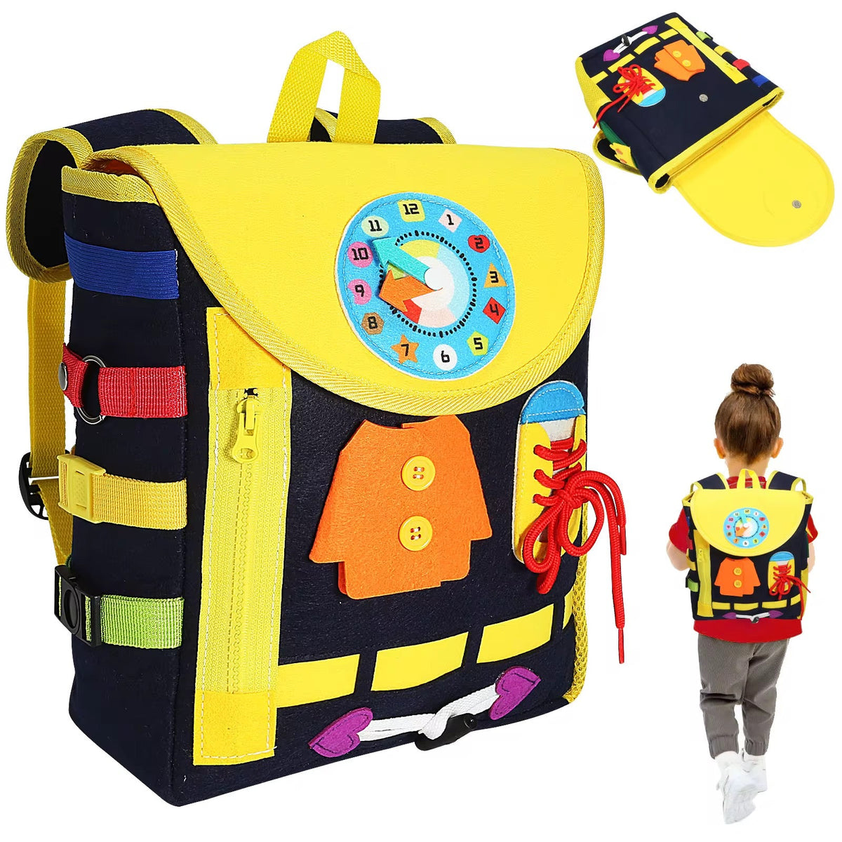 🎒 Sac à Dos Éducatif Montessori – Apprenez en Jouant