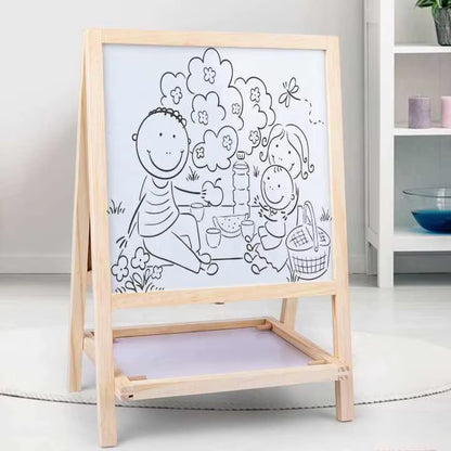 Tableau Magnétique Éducatif en Bois – Apprendre en s’Amusant ! Double face