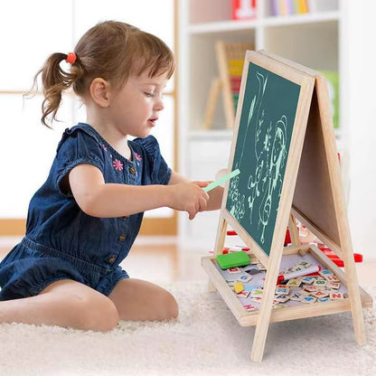 Tableau Magnétique Éducatif en Bois – Apprendre en s’Amusant ! Double face