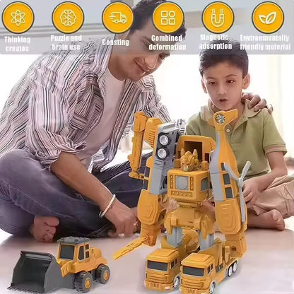 Super coffret de véhicules de chantier transformer