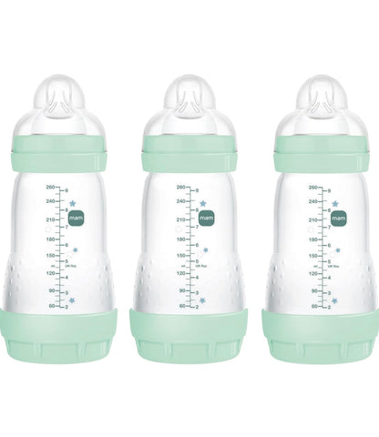 MAM Biberon anti-colique MAM Easy Start, biberons à débit moyen 2 MOIS +, biberon(3 unités),de 260ML
