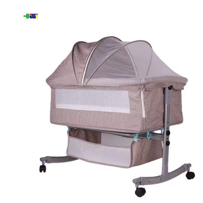 Berceau bébé  cododo avec moustiquaire et rangement – modèle pliable