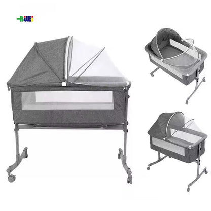 Berceau bébé  cododo avec moustiquaire et rangement – modèle pliable
