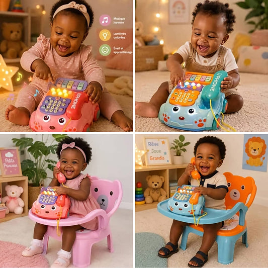 Ensemble téléphone et chaise repas