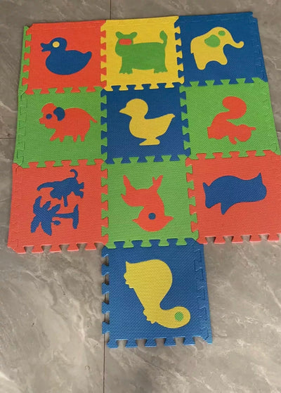 Generic Tapis Puzzle  Animal 10 pièces ,1m2 pour Enfants antidérapant (Copie)
