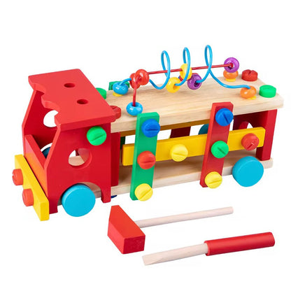 Camion de construction en bois éducatif