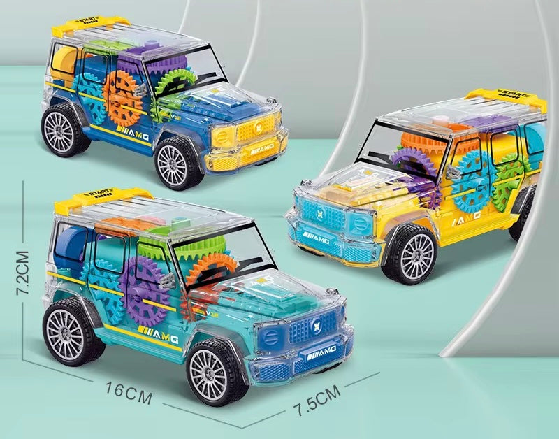 Véhicules Jouets lumineux Transparente avec Engrenages – Lumières & Mouvements Automatiques 🚗✈️*