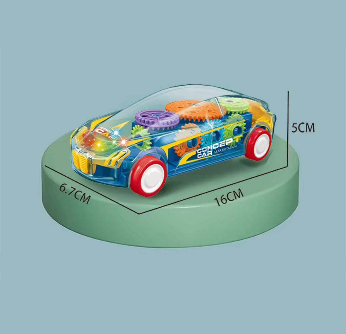 Véhicules Jouets lumineux Transparente avec Engrenages – Lumières & Mouvements Automatiques 🚗✈️*