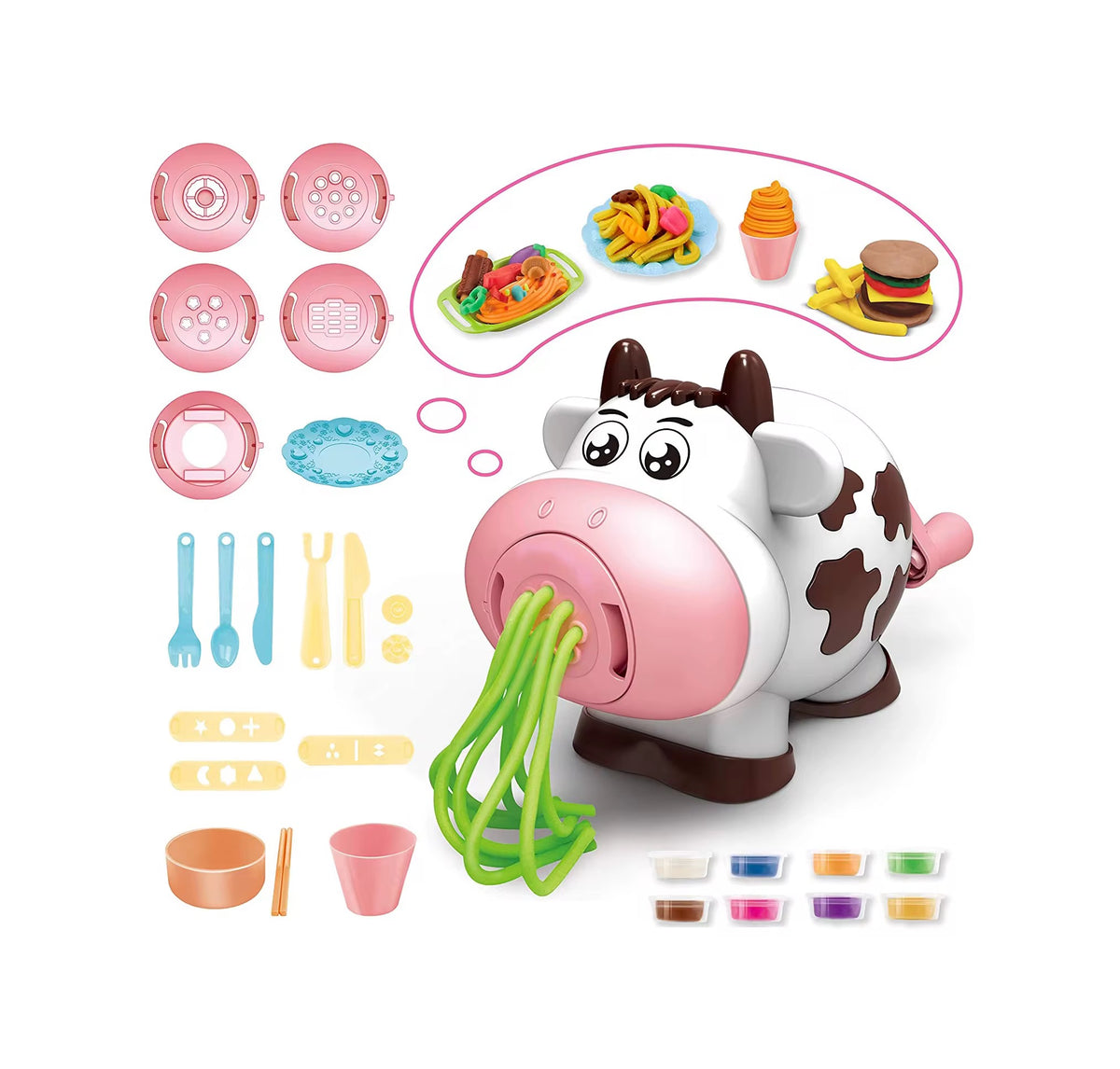 Machine à pâte à modeler – Forme vache avec accessoires