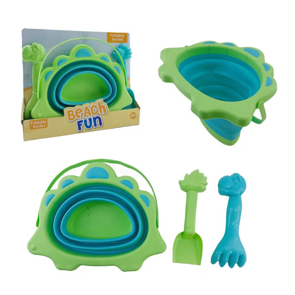 Jouet de Plage Pliable pour Enfants  – Design Dinosaure (3 Pièces) rose ou vert