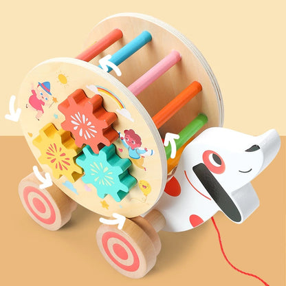 Chariot en bois pour bébé, jouets éducatifs pour enfants, aide à la marche pour bébé, apprentissage de la marche