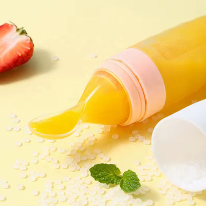 Biberon cuillere Cuillère de distribution d'aliments pour bébés en silicone