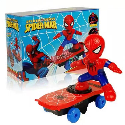 Jouet Spiderman sur Skateboard Lumineux – Figurine Héros Marvel pour Enfants