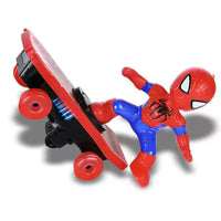 Jouet Spiderman sur Skateboard Lumineux – Figurine Héros Marvel pour Enfants