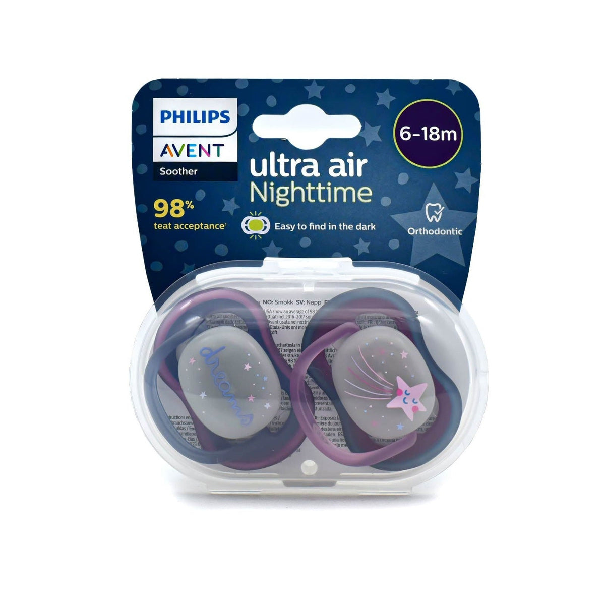 Philips Avent Ultra Air Pacifier 6-18m) - plusieurs design dispo