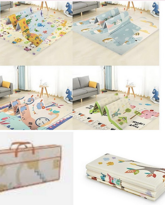 Tapis de jeux Mousse réversible , épais ,pliable 180x200 cm epaisseur 1 M