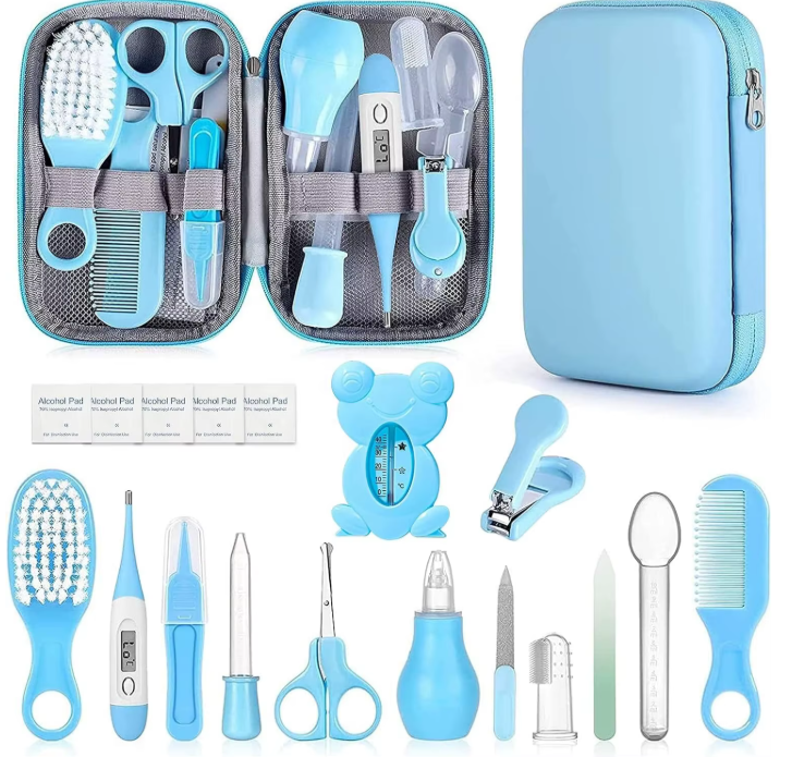 kit  Trousse de Premiers Soins Pour Bébé - 13  Accessoires  ROSE  OU BLEU