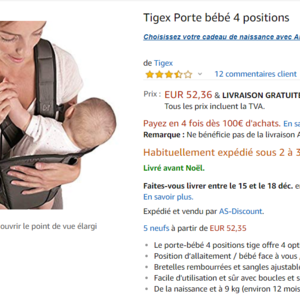 Porte Bebe 4 Positions Tigex Nenetouti Porte Bebe 4 Positions Tigex Nenetouti