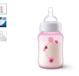 Biberon Avent 260 ml Classic + Rose coccinelle 1mois +