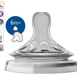 Philips Avent Natural SCF046/27 Lot de 2 tetines 6 m+ , liquides épaissis