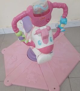 2nde Vie Cheval a bascule  musical fisher price  rose