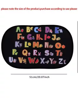 Pare-soleil Voiture Enfants – Apprentissage Alphabet (Lot de 2)*