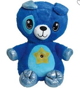 Peluche avec projecteur de lumière dans le ventre bleu