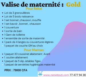 Valise de maternité Gold