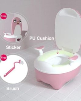 Pot  Toilette Portable Design Amusant pour Enfant avec Poignée Antidérapant (3 couleurs disponible)