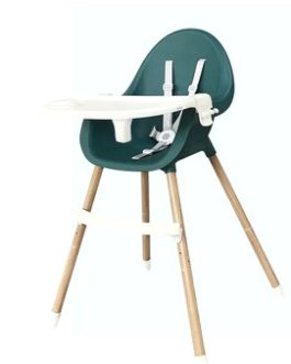 Chaise haute scandinave plastique / bois  2 positions