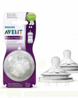 Philips Avent  Lot de 2 tétines Natural   1 mois +
