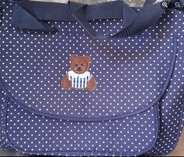 Sac à langer  bleu petis pois