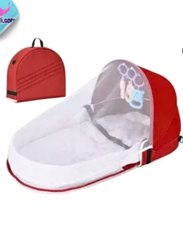 lit pliable  bébé rouge