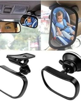 Rétroviseur De Surveillance Réglable avec Ventouse et Clip Miroir de Voiture pour Bébé Noir