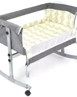 Lit Bébé Cododo Berceau Hauteur Réglable Confortable (gris) avec rangement