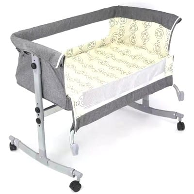 Lit Cododo Berceau bébé portable avec roulettes pour bébé 0-36 mois