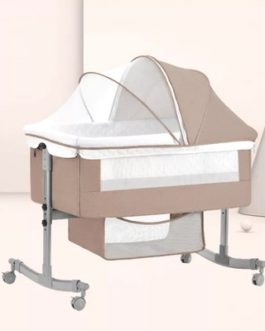 Berceau Bébé evolutif Lit Bébé Cododo avec roulettes Moustiquaire pour Bébé  0-36 Mois